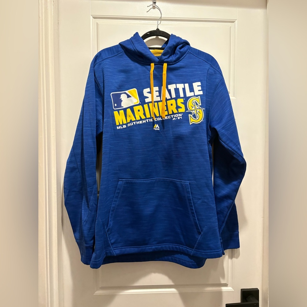 Majestic Seattle Mariners ThermaBase MLB Authentic Hoodie - size adult Medium
